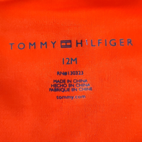12 Month Tommy Hilfiger 👶 Baby Boy Flag Print Rash Guard 🏊♂️ Swimwear - Picture 3 of 3